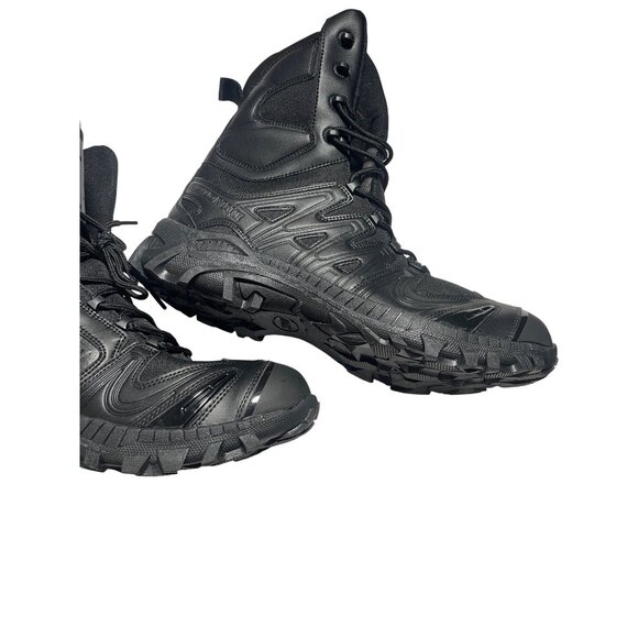 Tactical Black Waterproof Mens Combat Boots Size 46/ 12us Durable Grip - Picture 2 of 4